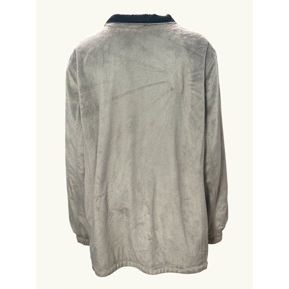 Reversible Quilted & Faux Suede Jacket With Zipper & Elastic Cuffs - Picture 3 of 9